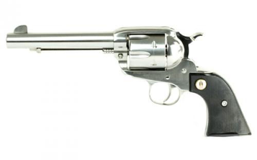 Ruger Vaquero SASS, Single Action, Revolver, 45 Long Colt, 5.5 Barrel, Stainless Steel, High-Gloss Finish, Black Checkered Grips, Blade Front and Integral Rear Sights, 6 Rounds, Sold as a two-gun consecutive serial number set in same commemorative case 05134