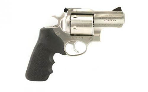 Ruger Super Redhawk Alaskan, Double Action, Revolver, 454 Casull, 2.5" Barrel, Stainless Steel, Satin Finish, Silver, Hogue Tamer Monogrip Grip, Adjustable Rear & Ramp Front Sight, 6 Rounds, KSRH-2454 05301