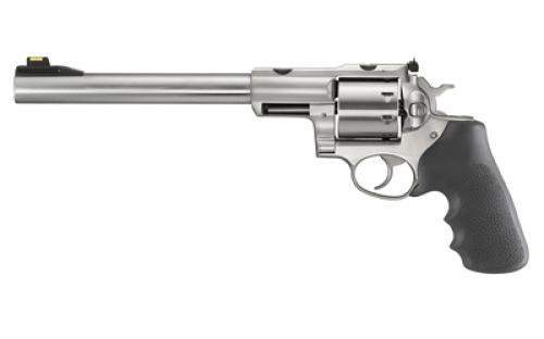 Ruger Super Redhawk Standard, Double Action, Revolver, 22 Hornet, 9.5 Barrel, Stainless Steel, Satin Finish, Silver, Hogue Tamer Monogrip Grip, Adjustable Rear Sight & HiViz Green Front Sight, 8 Rounds 05526
