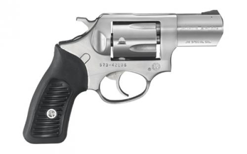 Ruger SP101, Double Action, Revolver, Small Frame, 357 Magnum, 2.25 Barrel, Stainless Steel, Satin Finish, Silver, Black Rubber Grips with Polymer Inlay, Black Ramp Front and Fixed Rear Sights, 5 Rounds, KSP-321X 05718
