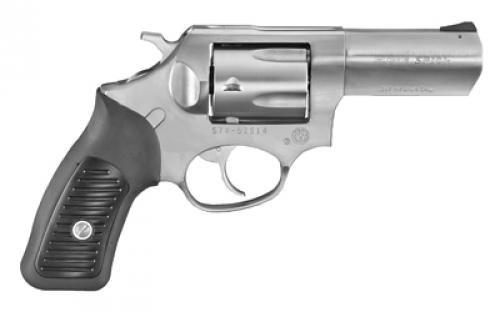 Ruger SP101, Double Action, Revolver, Small Frame, 357 Magnum, 3 Barrel, Stainless Steel, Satin Finish, Silver, Black Rubber Grips with Polymer Inlay, Black Ramp Front and Fixed Rear Sights, 5 Rounds, KSP-331X 05719