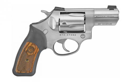 Ruger SP101, TALO Edition, Double Action/Single Action, Revolver, Small Frame, 357 Magnum, 2.25 Barrel, Stainless Steel, Satin Stainless Finish, Rubber Grips with Wood Inlay, Novak Fixed Sights, 5 Rounds 05774
