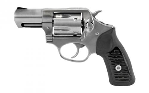 Ruger SP101, Double Action, Revolver, Small Frame, 9MM, 2.25 Barrel, Stainless Steel, Satin Finish, Silver, Black Rubber Grip, Black Ramp Front and Fixed Rear Sights, 5 Rounds 05783