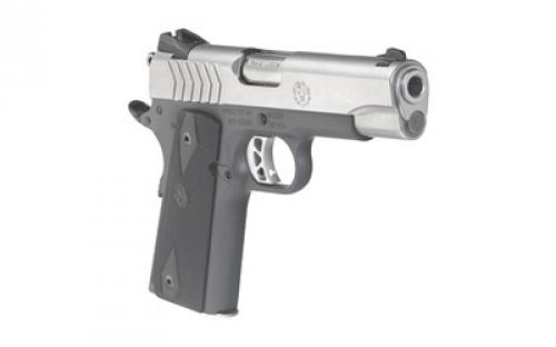 Ruger SR1911, 1911, Semi-automatic, Metal Frame Pistol, Commander, 9MM, 4.25" Barrel, Aluminum, Anodized Frame and Low-Glare Stainless Slide, Grey, Rubber Grips, 3 Dot Sights, 9 Rounds 06722