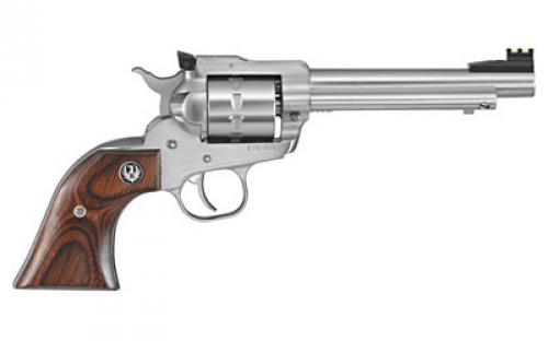 Ruger Single-Six Single-Ten, Single Action, Revolver, 22LR, 5.5 Barrel, Stainless Steel, Satin Finish, Silver, Hardwood Gunfighter Grips, Adjustable Fiber Optic Sights, 10 Rounds 08100