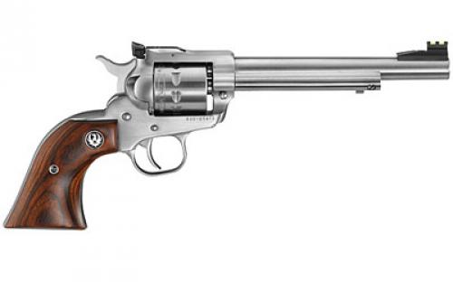 Ruger Single-Six Single-Nine, Single Action, Revolver, 22 WMR, 6.5 Barrel, Stainless Steel, Satin Finish, Silver, Hardwood Gunfighter Grips, Adjustable Fiber Optic Sights, 9 Rounds 08150