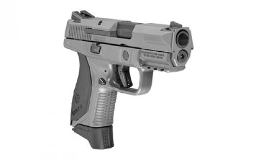 Ruger American, Striker Fired, Semi-automatic, Polymer Frame Pistol, Compact, 45 ACP, 3.75" Barrel, Cerakote Finish, Gray, Novak LoMount 3-Dot Sights, Integrated Trigger Safety, 7 Rounds, 3 Magazines 08649
