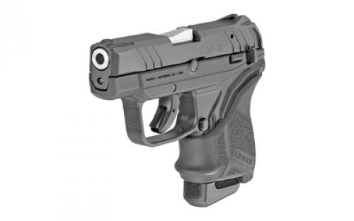 Ruger LCP II, Double Action Only, Semi-automatic, Polymer Frame Pistol, Sub-Compact, 22LR, 2.75" Barrel, Stainless Steel Barrel, Black Oxide Finish, Black, Hogue Grip Sleeve, Integral Fixed Sights, Manual Safety, 10 Rounds, 1 Magazine, Right Hand 13714
