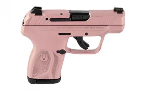 Ruger LCP MAX, TALO Exclusive, Double Action Only, Semi-automatic, Polymer Frame Pistol, Compact, 380ACP, 2.8" Barrel, Cerakote Finish, Rose Gold, Tritium Front Sight and Replaceable Dovetail Rear Sight, Integrated Trigger Safety, 10 Rounds, 1 Magazine 13719