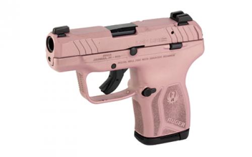 Ruger LCP MAX, TALO Exclusive, Double Action Only, Semi-automatic, Polymer Frame Pistol, Compact, 380ACP, 2.8" Barrel, Cerakote Finish, Rose Gold, Tritium Front Sight and Replaceable Dovetail Rear Sight, Integrated Trigger Safety, 10 Rounds, 1 Magazine 13719