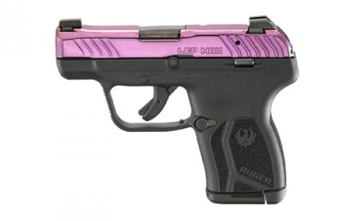 Ruger LCP MAX, Talo Edition, Double Action Only, Semi-automatic, Polymer Frame Pistol, Compact, 380ACP, 2.8" Barrel, PVD Finish, Purple, Black Polymer Frame, Tritium Front Sight with White Outline, Drift Adjustable Rear Sight, 10 Rounds, 1 Magazine 13738