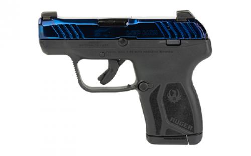 Ruger LCP MAX, Talo Edition, Double Action Only, Semi-automatic, Polymer Frame Pistol, Compact, 380ACP, 2.8 Barrel, PVD Finish, Sapphire, Black Polymer Frame, Tritium Front Sight with White Outline, Drift Adjustable Rear Sight, 10 Rounds, 1 Magazine 13739