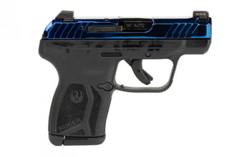 Ruger LCP MAX, Talo Edition, Double Action Only, Semi-automatic, Polymer Frame Pistol, Compact, 380ACP, 2.8" Barrel, PVD Finish, Sapphire, Black Polymer Frame, Tritium Front Sight with White Outline, Drift Adjustable Rear Sight, 10 Rounds, 1 Magazine 13739