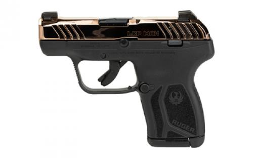 Ruger LCP MAX, Talo Edition, Double Action Only, Semi-automatic, Polymer Frame Pistol, Compact, 380ACP, 2.8 Barrel, PVD Finish, Rose Gold, Black Polymer Frame, Tritium Front Sight with White Outline, Drift Adjustable Rear Sight, 10 Rounds, 1 Magazine 13740
