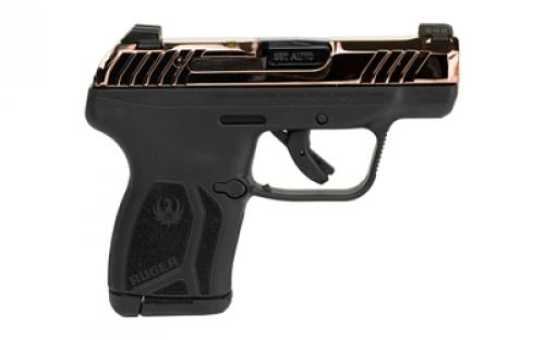 Ruger LCP MAX, Talo Edition, Double Action Only, Semi-automatic, Polymer Frame Pistol, Compact, 380ACP, 2.8" Barrel, PVD Finish, Rose Gold, Black Polymer Frame, Tritium Front Sight with White Outline, Drift Adjustable Rear Sight, 10 Rounds, 1 Magazine 13740