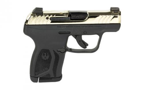 Ruger LCP MAX, Talo Edition, Double Action Only, Semi-automatic, Polymer Frame Pistol, Compact, 380ACP, 2.8" Barrel, PVD Finish, Champagne, Black Polymer Frame, Tritium Front Sight with White Outline, Drift Adjustable Rear Sight, 10 Rounds, 1 Magazine 13742