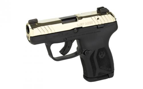 Ruger LCP MAX, Talo Edition, Double Action Only, Semi-automatic, Polymer Frame Pistol, Compact, 380ACP, 2.8" Barrel, PVD Finish, Champagne, Black Polymer Frame, Tritium Front Sight with White Outline, Drift Adjustable Rear Sight, 10 Rounds, 1 Magazine 13742