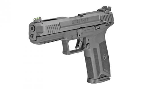 Ruger 57, Double Action, Semi-automatic, Polymer Frame Pistol, Full Size, 5.7X28MM, 4.94" Barrel, Black Oxide Finish, Fiber Optic Front and Adjustable Rear Sights, Ambidextrous Manual Safety, 20 Rounds, 2 Magazines, Ambidextrous 16401
