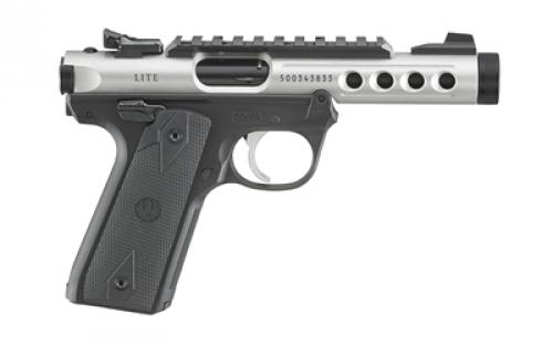 Ruger Mark IV 22/45 Lite, Semi-automatic, Single Action, Polymer Frame Pistol, 22 LR, 4.4 Threaded Barrel, Clear Anodized Finish, Checkered Grips, Adjustable Rear Sight, Ambidextrous Safety, 10 Rounds, 2 Magazines, Optic Ready 43945