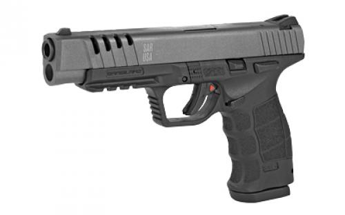 SAR USA SAR9 Sport, Striker Fired, Semi-automatic, Polymer Frame Pistol, Full Size, 9MM, 5.2" Barrel, Platinum, 3 Dot Sights, 17 Rounds, 2 Magazine SAR9SPTPT