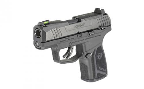 Ruger MAX-9, Striker Fired, Semi-automatic, Polymer Frame Pistol, Sub-Compact, 9MM, 3.2" Barrel, Robin's Egg Blue Cerakote, Front TFO Night Sight, Optics Ready, Thumb Safety, 10 Rounds, 2 Magazines 03501