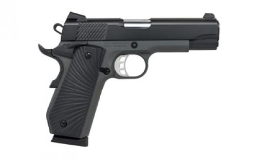 Tisas 1911 Carry, B9BA Stingray, Single Action Only, Semi-automatic, Metal Frame Pistol, Commander, 9mm, 4.25" Barrel, Aluminum Frame, Cerakote Finish, Black Slide, Gray Frame, Ed Brown Bobtail, G10 Grips, Novak Style 3-Dot Sights, Skelotonized Trigger, 10 Rounds, 2 Magazines 10100106