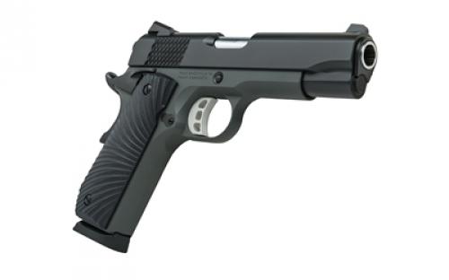 Tisas 1911 Carry, B9BA Stingray, Single Action Only, Semi-automatic, Metal Frame Pistol, Commander, 9mm, 4.25" Barrel, Aluminum Frame, Cerakote Finish, Black Slide, Gray Frame, Ed Brown Bobtail, G10 Grips, Novak Style 3-Dot Sights, Skelotonized Trigger, 10 Rounds, 2 Magazines 10100106