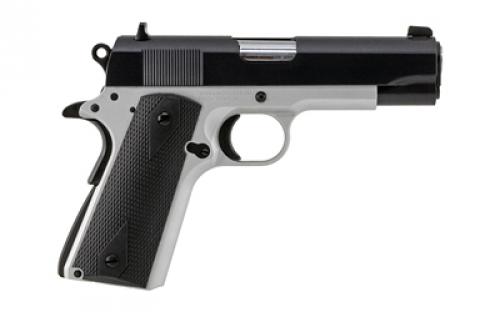 Tisas 1911 Aviator, Single Action Only, Semi-automatic, Metal Frame Pistol, Commander, 45ACP, 4.25" Barrel, Aluminum Frame, Cerakote Finish, Black Slide, Rubber Overmolded Grips, Fixed Sights, 7 Rounds, 2 Magazines 10100128