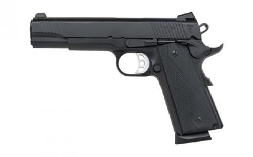 Tisas 1911 Duty, B45, Single Action Only, Semi-automatic, Metal Frame Pistol, Full Size, 45 ACP, 5 Barrel, Carbon Steel Frame, Cerakote Finish, Black, Rubber Grips, Novak Style 3-Dot Sights, 8 Rounds, 2 Magazines 10100528