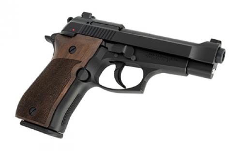 Tisas Fatih .380, Semi-automatic, Double Action/Single Action, Metal Frame Pistol, Sub-Compact, 380 ACP, 3.94" Barrel, Cerkote Finish, Black, Wood Grips, Dovetail Sight, 13 Rounds, 2 Magazines 11000103