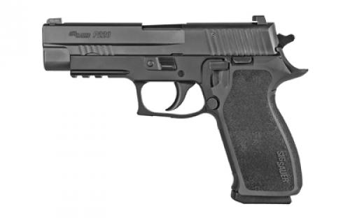 Sig Sauer P220, ELITE, Double Action/Single Action, Semi-automatic, Metal Frame Pistol, Full Size, 45 ACP, 4.4 Barrel, Alloy, Nitron Finish, Black, SIGLITE Night Sights, Decocker, 8 Rounds, SRT Trigger, 2 Magazines 220R-45-BSE