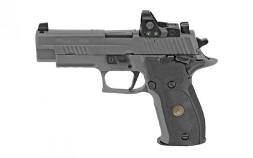 Sig Sauer P226, Legion RXP, Single Action Only, Semi-automatic, Metal Frame Pistol, Full Size, 9MM, 4.4 Barrel, Alloy, Legion Gray, G10 Grips, Night Sights, Manual Thumb Safety, 10 Rounds, ROMEO1 PRO Reflex Optic, 3 Magazines 226R-9-LEGION-SAO-RXP