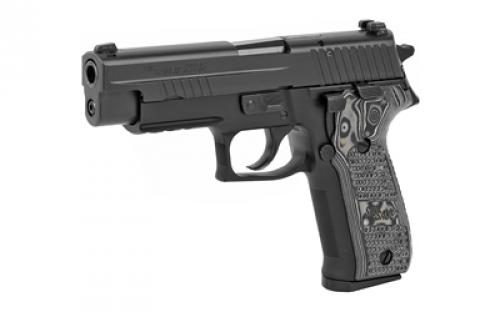 Sig Sauer P226, Extreme, California Compliant, Double Action/Single Action, Semi-automatic, Metal Frame Pistol, Full Size, 9MM, 4.4" Barrel, Alloy, Nitron Finish, Black, G10 Grips, Night Sights, Decocker, 10 Rounds, Short Reset Trigger, 2 Magazines 226R-9-XTM-BLKGRY-CA