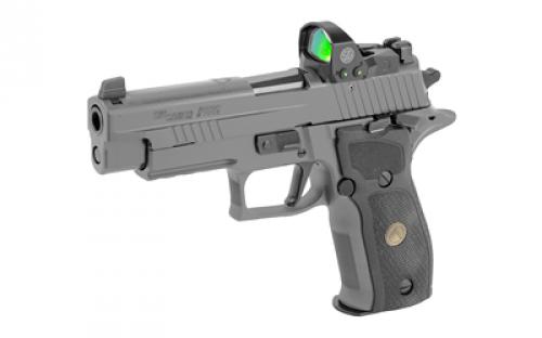 Sig Sauer P226, Legion RXP, Single Action Only, Semi-automatic, Metal Frame Pistol, Full Size, 9MM, 4.4" Barrel, Alloy, Legion Gray, G10 Grips, Night Sights, Manual Thumb Safety, 10 Rounds, ROMEO1 PRO Reflex Optic, 3 Magazines, BLEM (Hardcase Damaged) 226R-9-LEGION-SAO-RXP