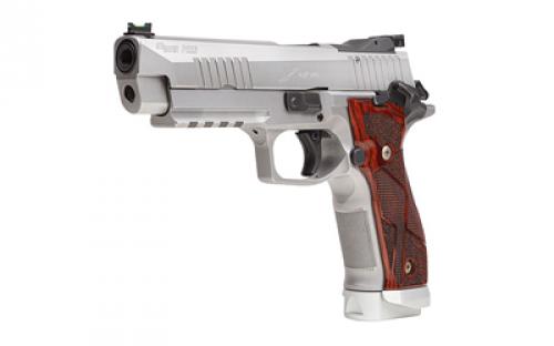 Sig Sauer P226 XFive Classic, Single Action Only, Semi-automatic, Metal Frame Pistol, Full Size, 9MM, 5" Barrel, Stainless Steel Frame, Hogue Cocobolo Grips With Alloy Magwell, Fully Adjustable AX3 Trigger, Fiber Optic Front With Adjustable Rear Sight, 10 Rounds, 3 Magazines 226X5-9-CLASSIC-10
