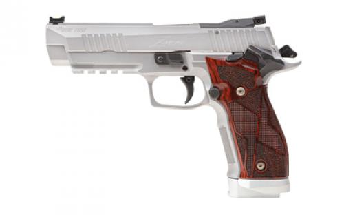 Sig Sauer P226 XFive Classic, Single Action Only, Semi-automatic, Metal Frame Pistol, Full Size, 9MM, 5 Barrel, Stainless Steel Frame, Hogue Cocobolo Grips With Alloy Magwell, Fully Adjustable AX3 Trigger, Fiber Optic Front With Adjustable Rear Sight, 20 Rounds, 3 Magazines 226X5-9-CLASSIC