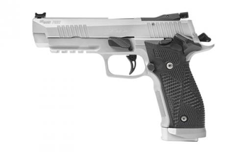 Sig Sauer P226 XFive, Single Action Only, Semi-automatic, Metal Frame Pistol, Full Size, 9MM, 5 Barrel, Stainless Steel Frame, Hogue G10 Piranha Grips with Alloy Magwell, Fully Adjustable AX3 Trigger, 10 Rounds, 3 Magazines 226X5-9-STAS-10