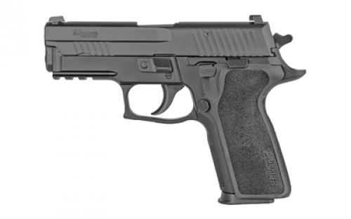 Sig Sauer P229, Double Action/Single Action, Semi-automatic, Metal Frame Pistol, Compact, 9MM, 3.9 Barrel, Alloy, Nitron Finish, Black, SIGLITE Night Sights, Decocker, 10 Rounds, SRT Trigger, 2 Magazines 229R-9-BSE