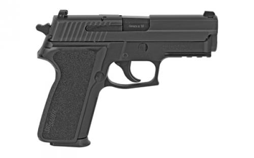Sig Sauer P229, California Compliant, Double Action/Single Action, Semi-automatic, Metal Frame Pistol, Compact, 9MM, 3.9" Barrel, Alloy, Nitron Finish, Black, E2 Polymer Grip, SIGLITE Night Sights, Decocker, 10 Rounds, 2 Magazines, BLEM (Damaged Case) 229R-9-BSS-CA