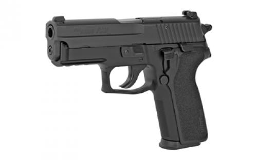 Sig Sauer P229, California Compliant, Double Action/Single Action, Semi-automatic, Metal Frame Pistol, Compact, 9MM, 3.9" Barrel, Alloy, Nitron Finish, Black, E2 Polymer Grip, SIGLITE Night Sights, Decocker, 10 Rounds, 2 Magazines, BLEM (Damaged Case) 229R-9-BSS-CA