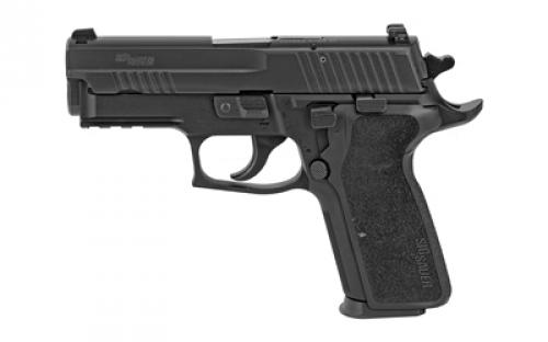 Sig Sauer P229, Enhanced Elite, California Compliant, Double Action/Single Action, Compact, 9MM, 3.9 Barrel, Alloy, Nitron Finish, Nitron Finish, Black, E2 Polymer Grip, Night Sights, Decocker, 10 Rounds, Short Reset Trigger, 2 Magazines 229R-9-ESE-CA
