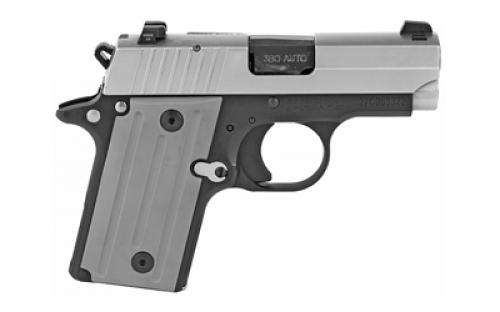 Sig Sauer P238, California Compliant, Single Action Only, Semi-automatic, Metal Frame Pistol, Compact, 380 ACP, 2.7" Barrel, Alloy, Two-Tone, Gray Polymer Grips, SIGLITE Night Sights, Manual Thumb Safety, 6 Rounds, 1 Magazine 238-380-TSS2-CA