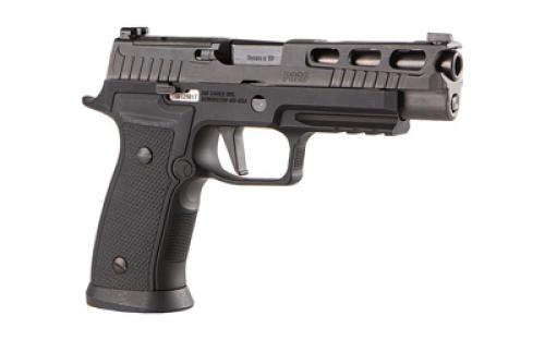 Sig Sauer P320 AXG Pro Carry, Striker Fired, 9mm, 3.9" Barrel, Polymer Grips, Black Nitron Slide Finish, Titanium Cerakote Frame Finish, XSeries Optic-ready Slide, X-Ray 3 Night Sights, 17 Round, 2 Magazines 320AXGCA-9-RTXR3-R2
