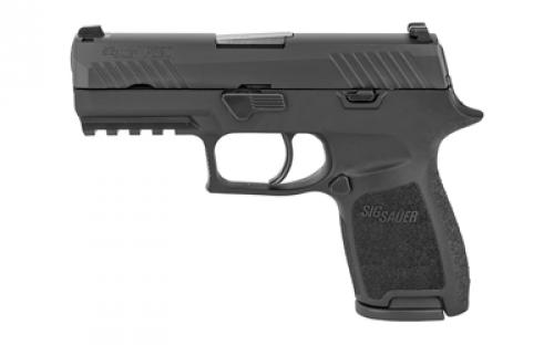 Sig Sauer P320 Compact, DAO, 9MM, 3.9 Barrel, Stainless Frame, Nitron Finish, Polymer Grip, Contrast Sights, 15Rd, with M1913 Rail 320C-9-B