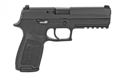 Sig Sauer P320, Full Size, Striker Fired, Semi-automatic, Polymer Frame Pistol, 9MM, 4.7" Barrel, Nitron Finish, Black, Fixed Sights, 17 Rounds, 2 Magazines 320F-9-B