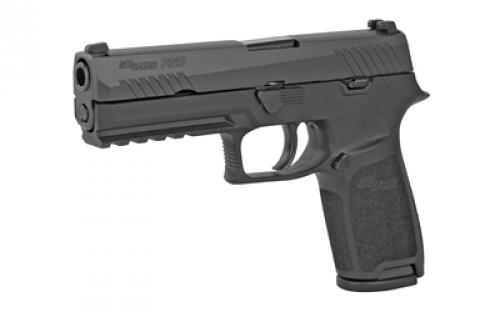 Sig Sauer P320, Full Size, Striker Fired, Semi-automatic, Polymer Frame Pistol, 9MM, 4.7" Barrel, Nitron Finish, Black, Fixed Sights, 17 Rounds, 2 Magazines 320F-9-B