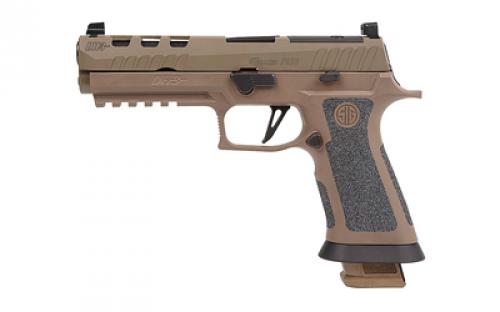 Sig Sauer P320X5 DH3, Striker Fired, Semi-automatic, Polymer Frame Pistol, Full Size, 9MM, 5 Barrel, Coyote Tan Grip and Slide, X Series Flat Face Trigger, XRay 3 Night Sights, Optics Ready, 21 Rounds, 3 Magazines 320X5-9-DH3