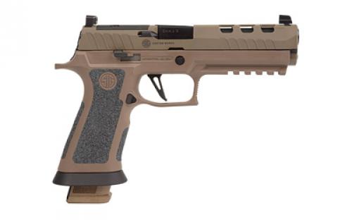 Sig Sauer P320X5 DH3, Striker Fired, Semi-automatic, Polymer Frame Pistol, Full Size, 9MM, 5" Barrel, Coyote Tan Grip and Slide, X Series Flat Face Trigger, XRay 3 Night Sights, Optics Ready, 21 Rounds, 3 Magazines 320X5-9-DH3