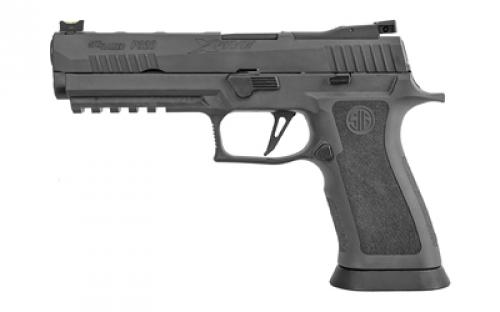 Sig Sauer P320, X5 Legion, Striker Fired, Semi-automatic, Polymer Frame Pistol, Full Size, 9mm, 5 Barrel, TXG Tungsten Infused Heavy XGrip Module, Legion Gray PVD Slide with Lightening Cuts, 10 Rounds, Optics Ready, Flared Magwell, Skeletonized Flat Trigger, Dawson Precision Fiber Optic Front Sight & Adjustable Rear Sight, 3 Magazines 320X5-9-LEGION-R2-10
