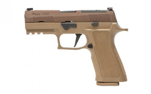 Sig Sauer P320, X-Carry, Striker Fired, Semi-automatic, Polymer Frame Pistol, 9MM, 3.9 Barrel, PVD Finish, Coyote Tan, SIGLITE Night Sights, Manual Thumb Safety, Optics Ready, 2 Magazine, (1)-17 Round And (1)-21 Round Magazine 320XCA-9-CXR3-R2